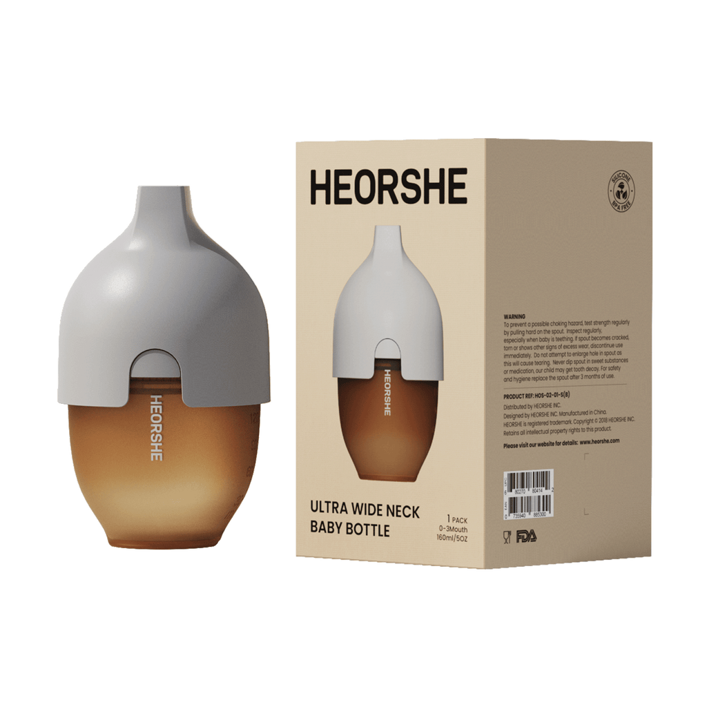 HEORSHE baby bottle with packaging on a white background