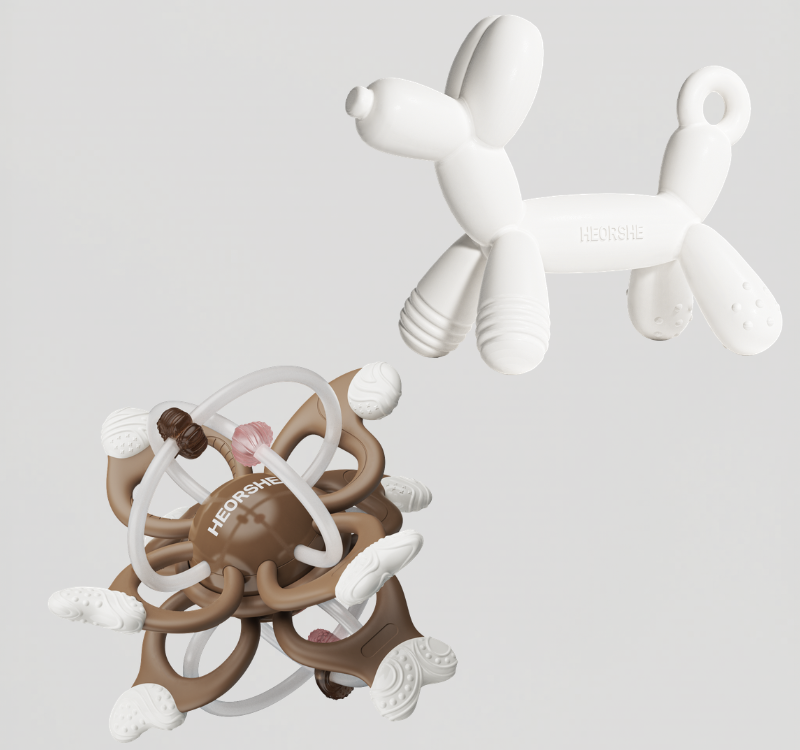 Puppy Teether and Galaxy Teether on White background