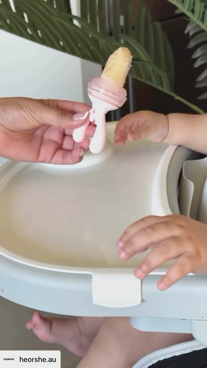 HEORSHE Antler Feeder - Silicone Baby Feeder/Teether – BPA‑Free, Soothing Design, 6M+